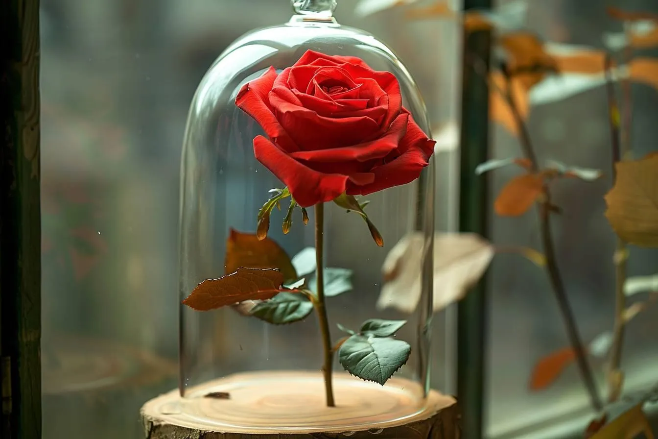 La rose éternelle sous cloche : un cadeau romantique et durable pour sublimer votre intérieur